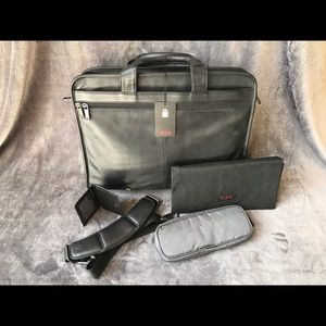 TUMI Compact Brief for Large Screen Laptop Leather